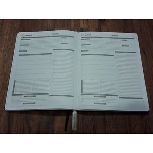 12 Month Unused Panda Planner Weekly in Black 8.5 x 11" Large Planner